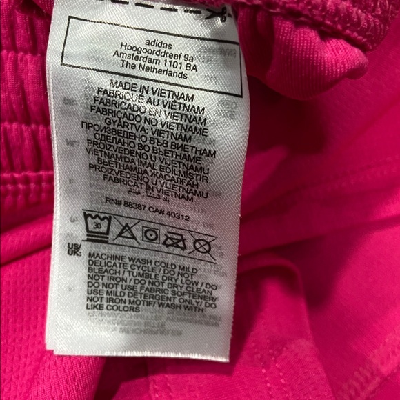 Adidas Women's Bright Pink Athletic Shorts - Picture 7 of 7